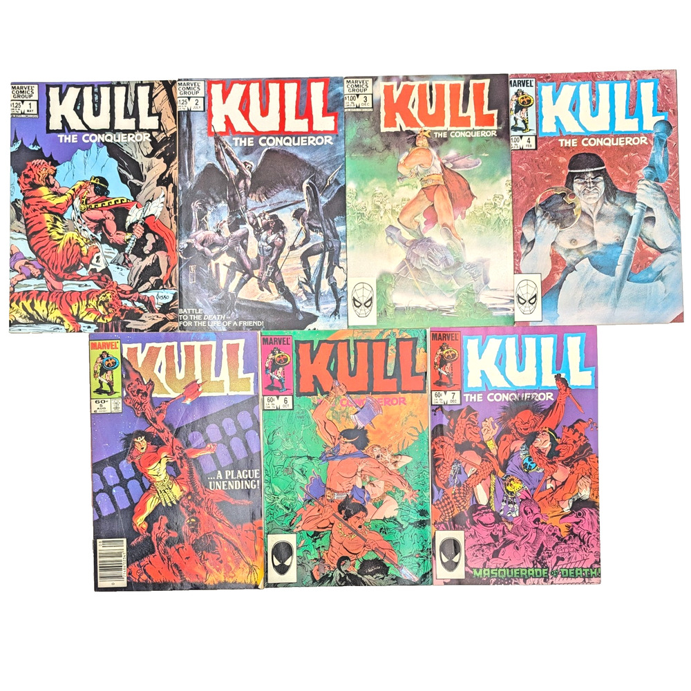 Kull the Conqueror Comic Lot #1 #2 #3 #4 #5 #6 #7 Complete Set Vol 3 Marvel 1983